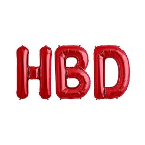 بادکنک HBD تولدت مبارک قرمز سایز بزرگ